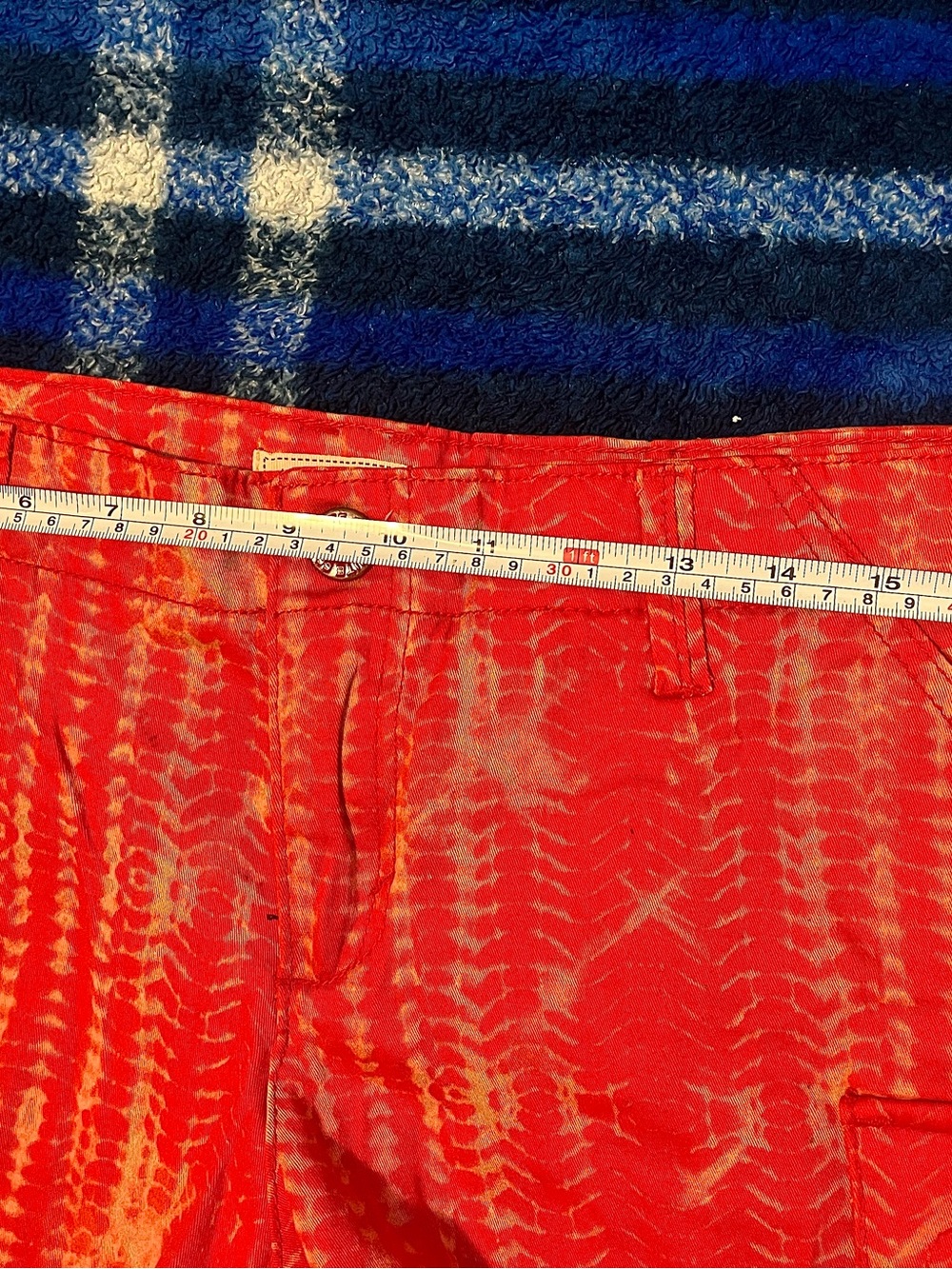 Route 66 Orange Tie-Dye Women’s Cargo Shorts - Picture 11 of 11
